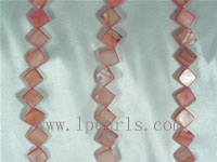 five strands of 11.5mm square shaped shell strands